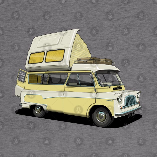 Bedford Campervan in yellow by candcretro